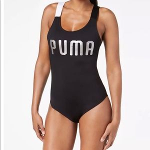 Puma En Pointe Cross-Back Bodysuit/Swimsuit